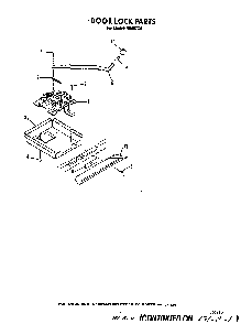 Door Lock Diagram and Parts List for N9457*4  Roper Range