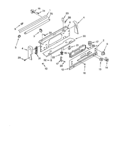 Console/control Panel Diagram and Parts List for GJP84800  Whirlpool Range