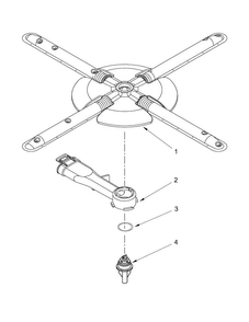 Lower Washarm And Strainer Parts Diagram and Parts List for KUDS30IXBTA  KitchenAid Dishwasher