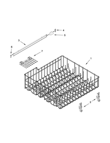 Upper Rack And Track Parts Diagram and Parts List for IUD7070DS3  Whirlpool Dishwasher