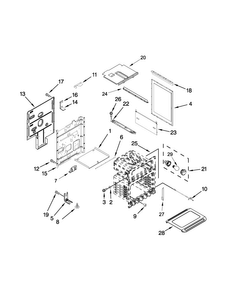 Chassis Parts Diagram and Parts List for WGG755S0BE01  Whirlpool Range