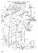 CONTROLS AND REAR PANEL Diagram and Parts List for LSS9244EQ0  Whirlpool Washer