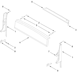Backguard Parts Diagram and Parts List for VRGW3150RB0  Whirlpool Range
