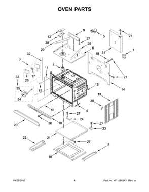 03 - OVEN PARTS Diagram and Parts List for JMW3430HS00  Whirlpool 