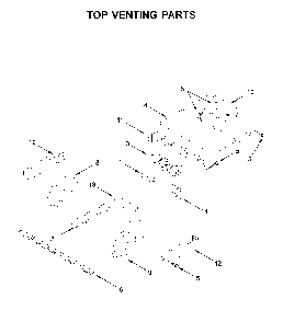 Top venting parts Diagram and Parts List for WOD51ES4ES02  Whirlpool Wall Oven