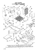 UNIT Diagram and Parts List for KSRB25FKSS00  KitchenAid Refrigerator