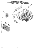 LOWER RACK PARTS Diagram and Parts List for KUDP01DLBL5  KitchenAid Dishwasher