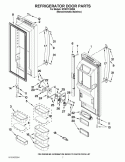 REFRIGERATOR DOOR PARTS Diagram and Parts List for KFIS27CXMS5  KitchenAid Refrigerator