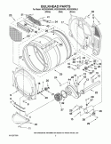 BULKHEAD PARTS Diagram and Parts List for WGD9250WL0  Whirlpool Dryer