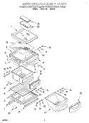 REFRIGERATOR SHELF Diagram and Parts List for KSRP27QDBL00  KitchenAid Refrigerator