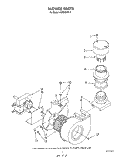 BLOWER Diagram and Parts List for 4KPDI620T3  KitchenAid Dishwasher