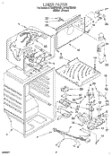 LINER Diagram and Parts List for ET18ZKXDW01  Whirlpool Refrigerator