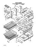 SHELF, LIT/OPTIONAL Diagram and Parts List for KBRS22KWAL03  KitchenAid Refrigerator