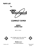 SECTION Diagram and Parts List for LE4930XTW2  Whirlpool Dryer