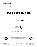 SECTION Diagram and Parts List for KEYE850VHT0  KitchenAid Dryer