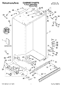 CABINET, LITERATURE Diagram and Parts List for KSSP48QKS01  KitchenAid Refrigerator