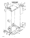 CABINET Diagram and Parts List for KSSS48DWW01  KitchenAid Refrigerator