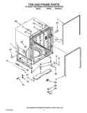 TUB AND FRAME PARTS Diagram and Parts List for KUDC10IXSS6  KitchenAid Dishwasher