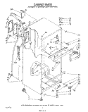CABINET Diagram and Parts List for RT16DKXVW01  Roper Refrigerator