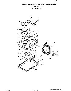 Cooktop Diagram and Parts List for C3457*1  Roper Range