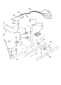 Control Parts Diagram and Parts List for ED5LVAXVQ01  Whirlpool Refrigerator