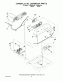 CONSOLE AND DISPENSER PARTS Diagram and Parts List for WTW5500XL0  Whirlpool Washer