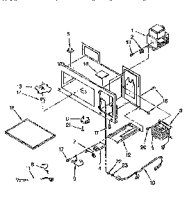 Magnetron And Air Flow Diagram and Parts List for MH7155XBZ0  Whirlpool Microwave