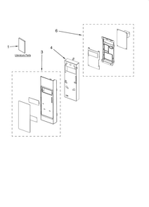 Control Panel Parts Diagram and Parts List for MH2175XSB0  Whirlpool Microwave