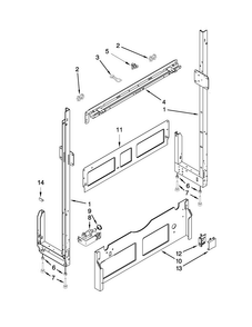 Frame Parts Diagram and Parts List for UDT518SBDP0  Whirlpool Dishwasher