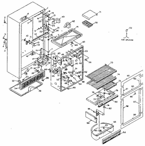 Part Location Diagram of 509944 Whirlpool Cabinet, pink, righ hand