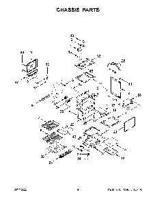 Chassis Parts Diagram and Parts List for KSGG700ESS6  KitchenAid Range