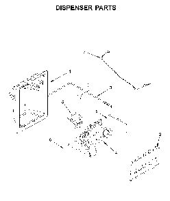 Dispenser parts Diagram and Parts List for 10651115710  Kenmore Refrigerator