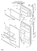 DOOR Diagram and Parts List for ET18NKXFN00  Whirlpool Refrigerator