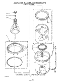 AGITATOR, BASKET AND TUB Diagram and Parts List for LA5700XPW6  Whirlpool Washer