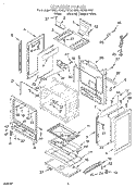 CHASSIS Diagram and Parts List for FGS337GW0  Roper Range
