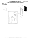 CONTROL PANEL PARTS Diagram and Parts List for GMH5205XVB1  Whirlpool Microwave