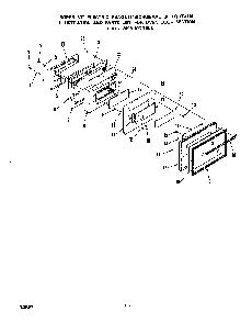 Oven Door Diagram and Parts List for 2893*0A  Roper Range