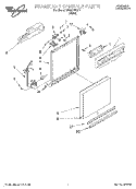 FRAME AND CONSOLE Diagram and Parts List for DP920PFGQ1  Whirlpool Dishwasher