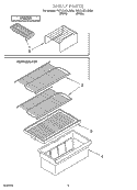 SHELF PARTS, OPTIONAL PARTS Diagram and Parts List for YET17JKYJW00  Whirlpool Refrigerator
