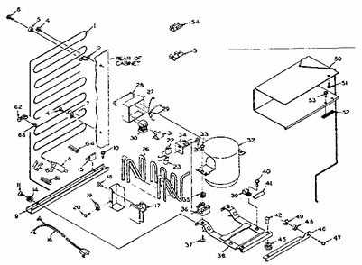Part Location Diagram of 513832 Whirlpool Refrigerator condenser