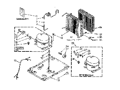 Unit Parts Diagram and Parts List for 42850157  Whirlpool Dehumidifier