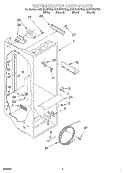 REFRIGERATOR LINER Diagram and Parts List for GD27DFXFB03  Whirlpool Refrigerator