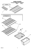 SHELF PARTS, OPTIONAL PARTS Diagram and Parts List for ET0WSRXML00  Whirlpool Refrigerator