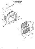 CABINET PARTS Diagram and Parts List for MACM124XP0  Whirlpool Air Conditioner