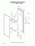 REFRIGERATOR DOOR PARTS Diagram and Parts List for ED5JHEXWQ00  Whirlpool Refrigerator