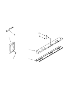 Control Panel Parts Diagram and Parts List for KBSD608EBS00  KitchenAid Refrigerator