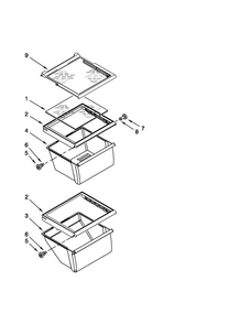 Refrigerator Shelf Parts Diagram and Parts List for 10650212011  Kenmore Refrigerator