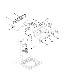 Console And Water Inlet Parts Diagram and Parts List for 11022442510  Kenmore Washer