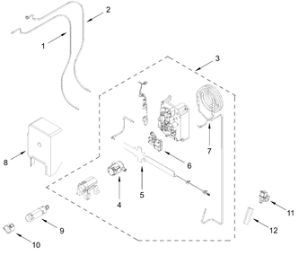 Water System Parts Diagram and Parts List for KRQC736RPS00  Whirlpool Refrigerator
