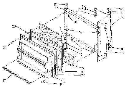 Freezer Door Diagram and Parts List for ET18NKKWF01  Whirlpool Refrigerator